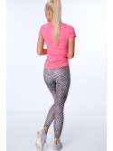 Sports leggings with patterns, pale pink MR15285 - Online store - Boutique